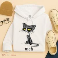 Funny Meh Cat Gift For Cat Lovers Hoodie thumb 4