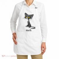 Funny Meh Cat Gift For Cat Lovers Apron thumb 2