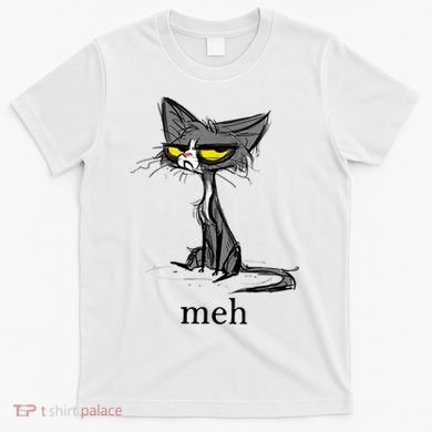 Funny Meh Cat Gift For Cat Lovers T-Shirt
