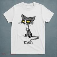 Funny Meh Cat Gift For Cat Lovers T-Shirt thumb 5