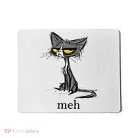 Funny Meh Cat Gift For Cat Lovers Mousepad thumb 0