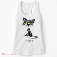 Funny Meh Cat Gift For Cat Lovers Women's Tank Top thumb 0