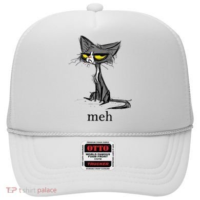 Funny Meh Cat Gift For Cat Lovers Hat
