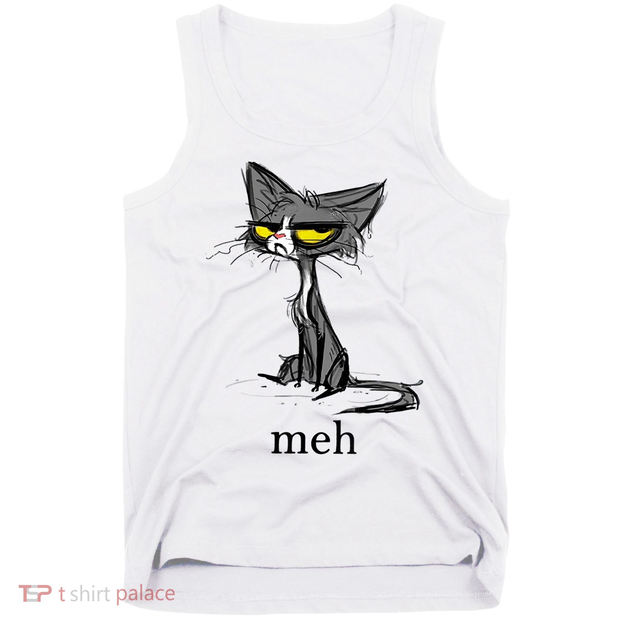 Funny Meh Cat Gift For Cat Lovers Tank Top