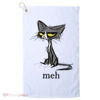 Funny Meh Cat Gift For Cat Lovers Golf Towel thumb 0