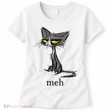 Funny Meh Cat Gift For Cat Lovers Women's T-Shirt