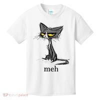 Funny Meh Cat Gift For Cat Lovers Kids T-Shirt thumb 0