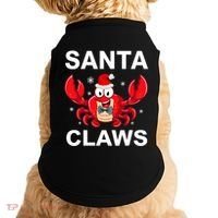 Funny Merry Christmas Santa Claw Crab Crustacean Claus Xmas Doggie Tank thumb 0