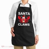Funny Merry Christmas Santa Claw Crab Crustacean Claus Xmas Apron thumb 2