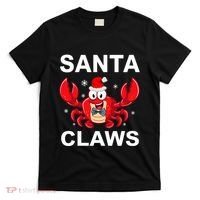 Funny Merry Christmas Santa Claw Crab Crustacean Claus Xmas T-Shirt thumb 0