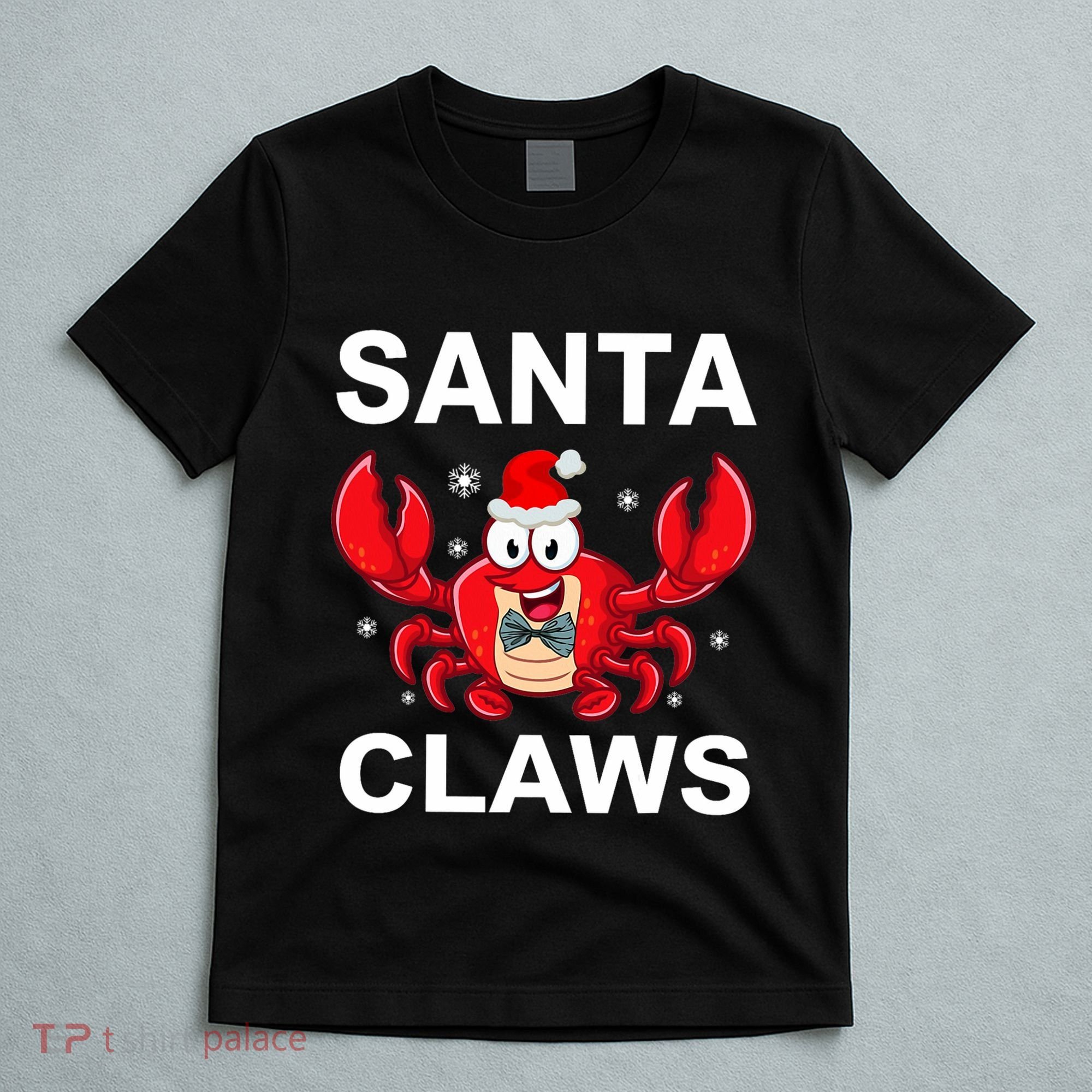Funny Merry Christmas Santa Claw Crab Crustacean Claus Xmas T-Shirt