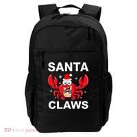 Funny Merry Christmas Santa Claw Crab Crustacean Claus Xmas Backpack thumb 0