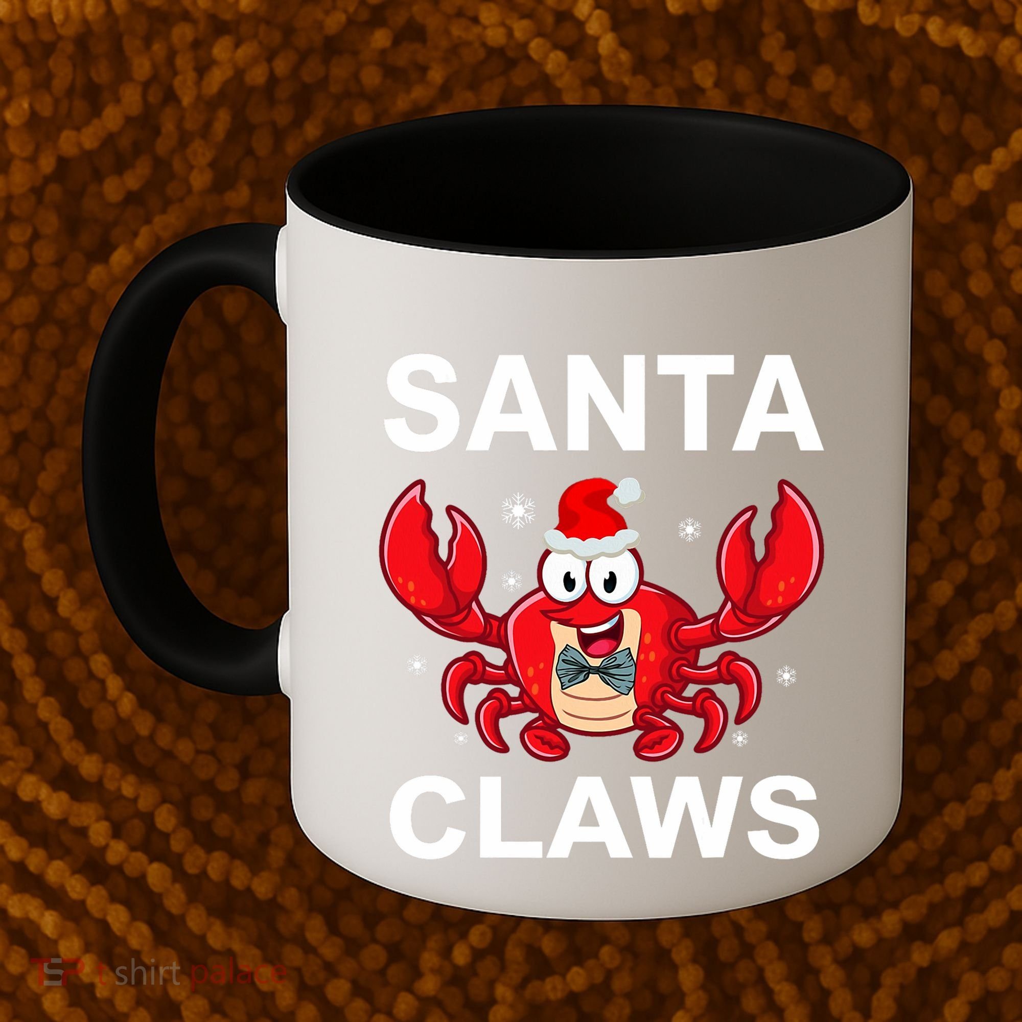 Funny Merry Christmas Santa Claw Crab Crustacean Claus Xmas Coffee Mug