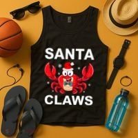 Funny Merry Christmas Santa Claw Crab Crustacean Claus Xmas Tank Top thumb 4