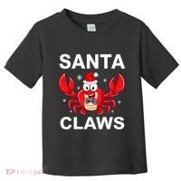 Funny Merry Christmas Santa Claw Crab Crustacean Claus Xmas Toddler T-Shirt thumb 0