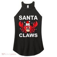 Funny Merry Christmas Santa Claw Crab Crustacean Claus Xmas Women's Perfect Tri Rocker Tank thumb 0