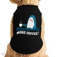 Funny More Coffee Shark Doggie Tank thumb 0