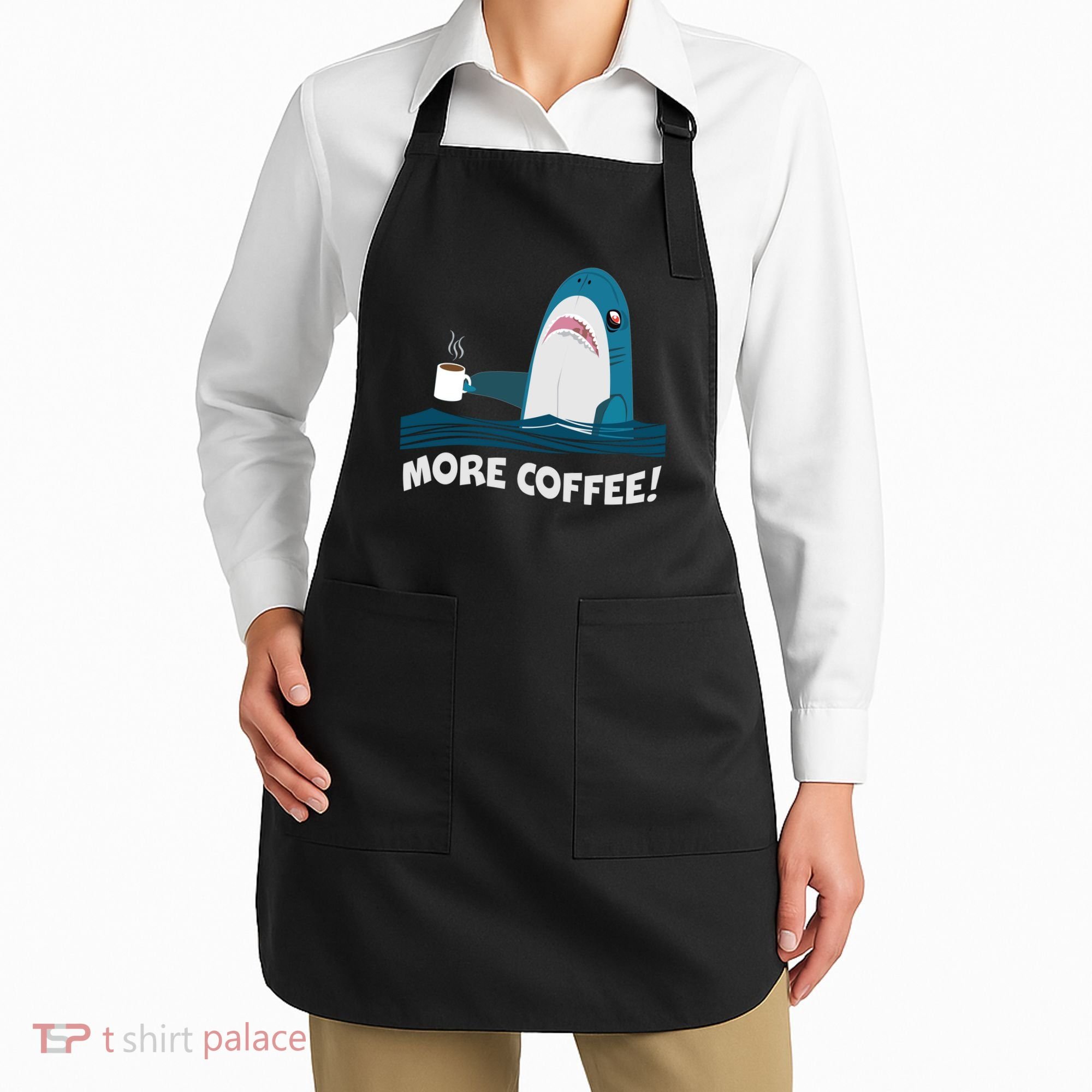 Funny More Coffee Shark Apron