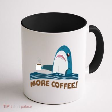 Funny More Coffee Shark Coffee Mug back