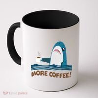 Funny More Coffee Shark Coffee Mug thumb 0