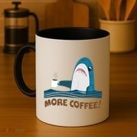 Funny More Coffee Shark Coffee Mug thumb 4