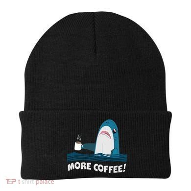 Funny More Coffee Shark Beanie