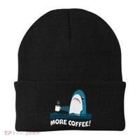 Funny More Coffee Shark Beanie thumb 0