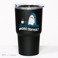 Funny More Coffee Shark Tumbler thumb 0