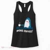Funny More Coffee Shark Women's Tank Top thumb 0