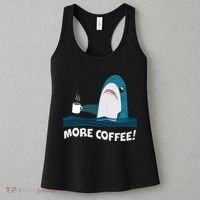 Funny More Coffee Shark Women's Tank Top thumb 3