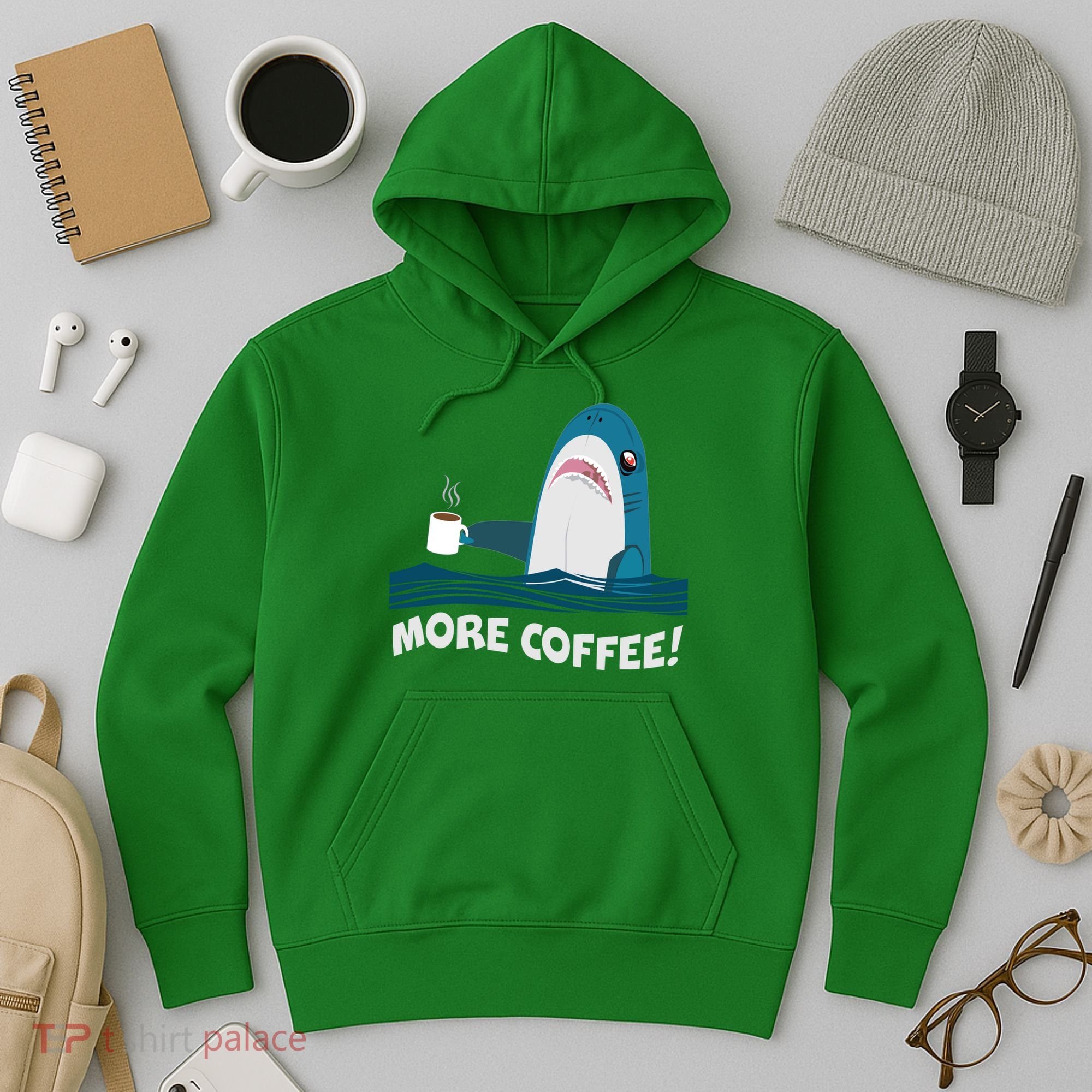 Funny More Coffee Shark Hoodie