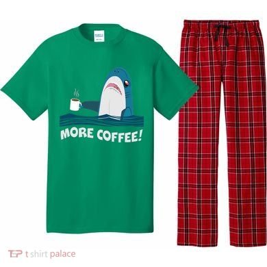 Funny More Coffee Shark Pajama Set