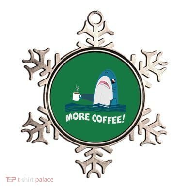 Funny More Coffee Shark Ornament