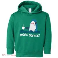 Funny More Coffee Shark Toddler Hoodie thumb 0