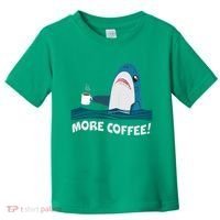 Funny More Coffee Shark Toddler T-Shirt thumb 0