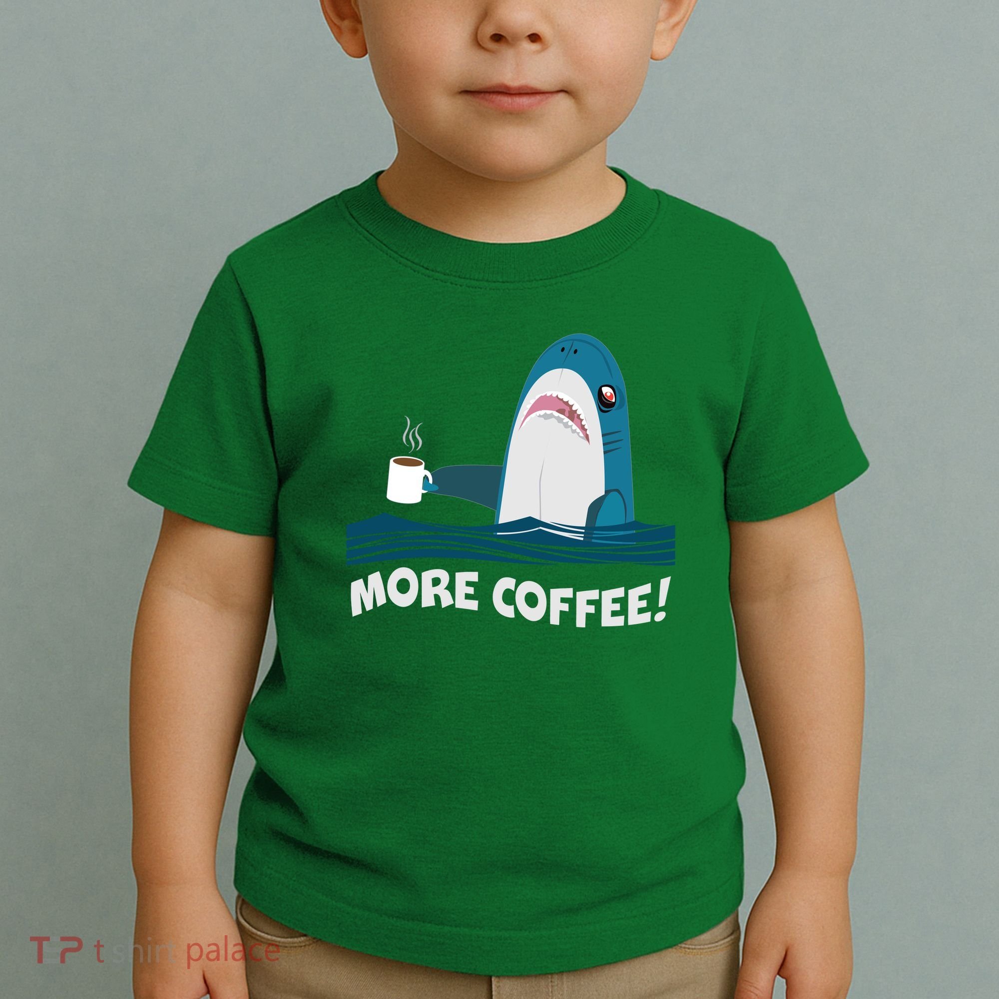 Funny More Coffee Shark Toddler T-Shirt