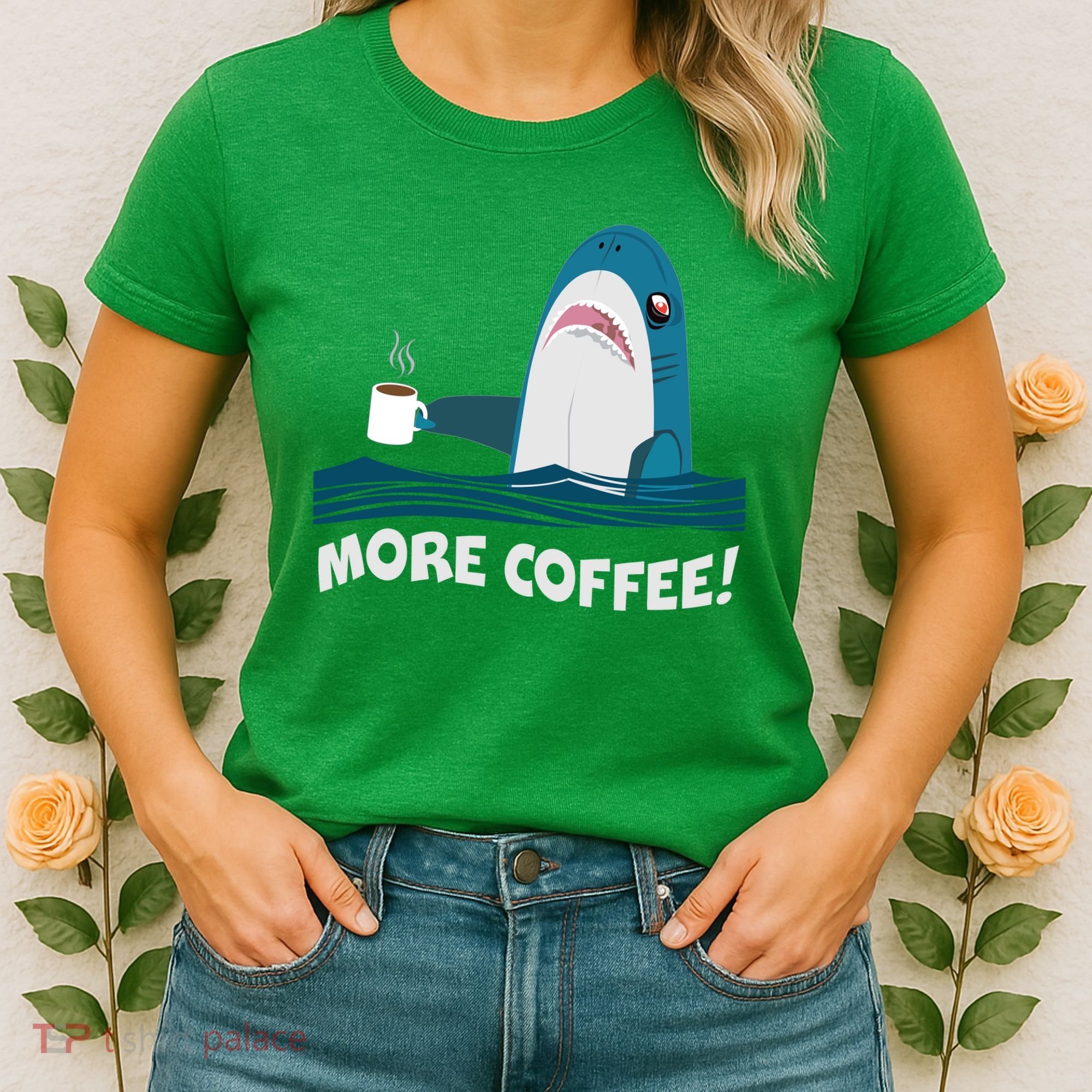 Funny More Coffee Shark Women's T-Shirt