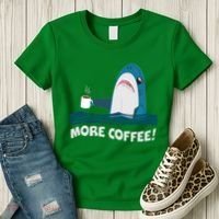 Funny More Coffee Shark Women's T-Shirt thumb 3