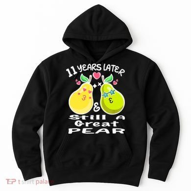 Funny Matching Couple 11th Year Wedding Anniversary Hoodie