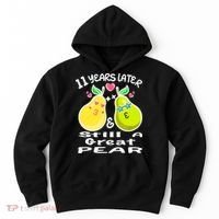 Funny Matching Couple 11th Year Wedding Anniversary Hoodie thumb 0