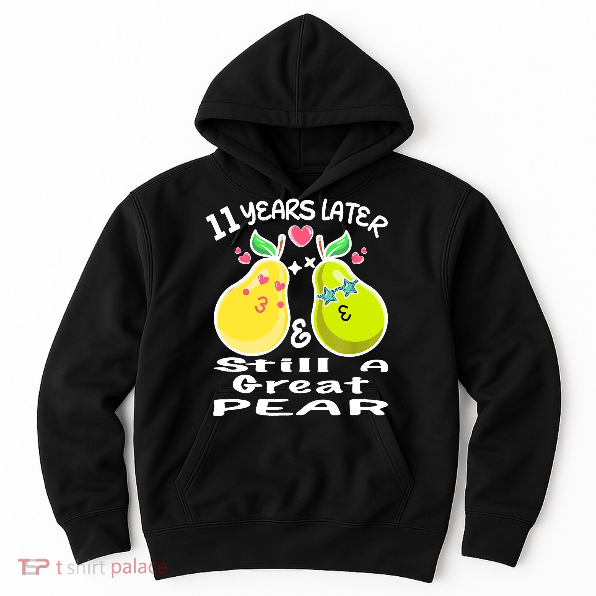 Funny Matching Couple 11th Year Wedding Anniversary Hoodie