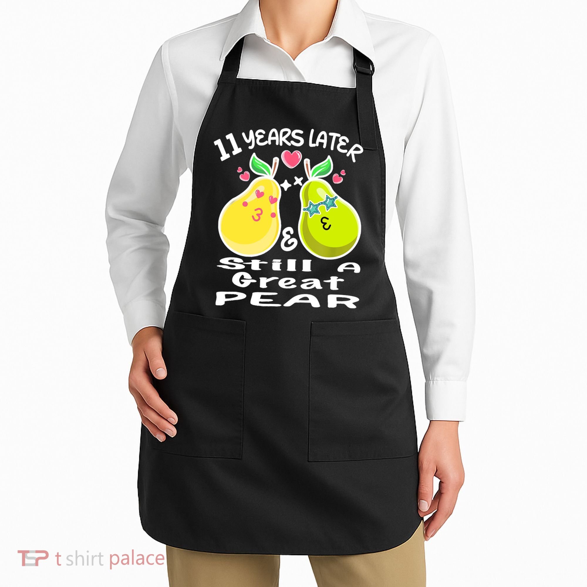 Funny Matching Couple 11th Year Wedding Anniversary Apron