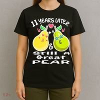 Funny Matching Couple 11th Year Wedding Anniversary T-Shirt thumb 4
