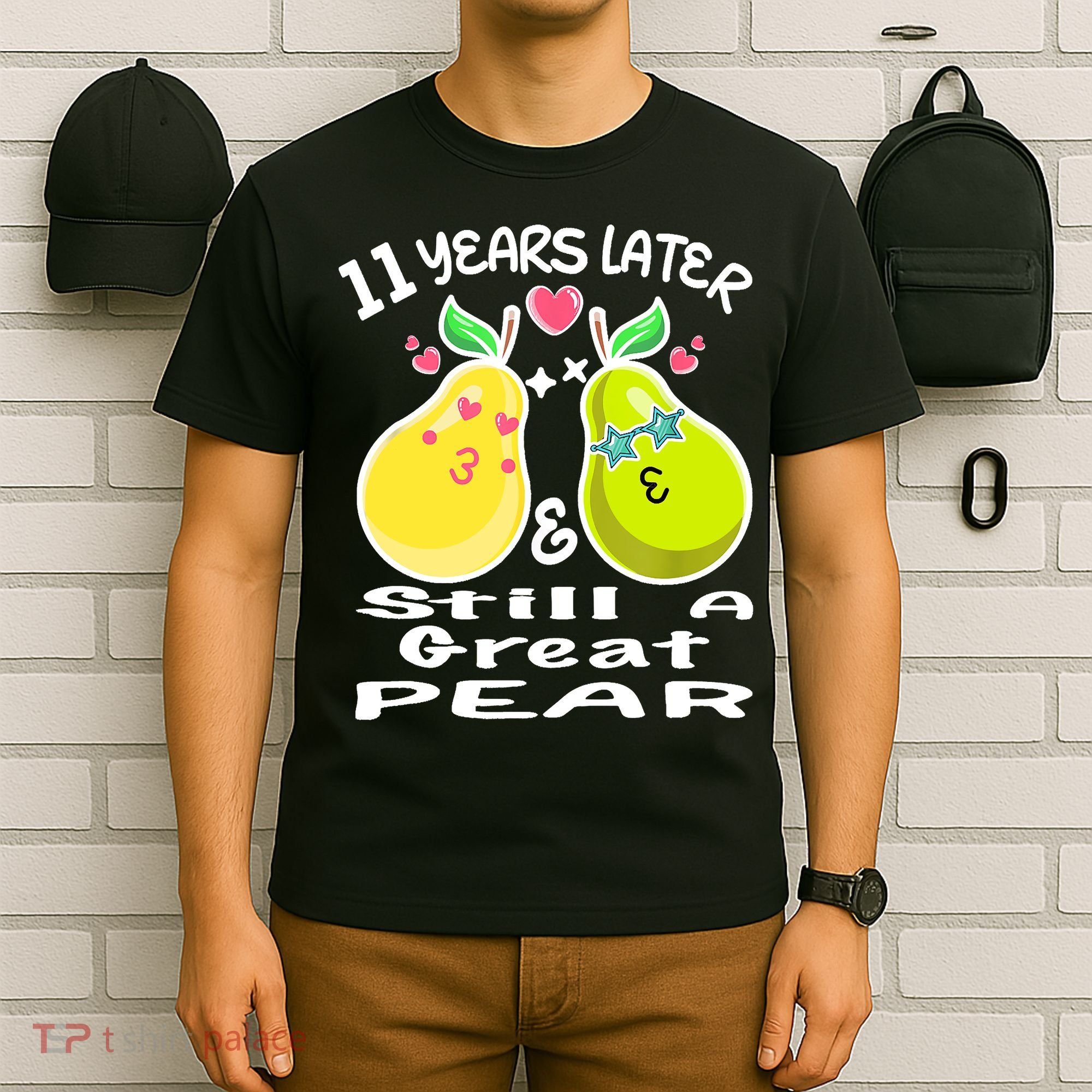 Funny Matching Couple 11th Year Wedding Anniversary T-Shirt