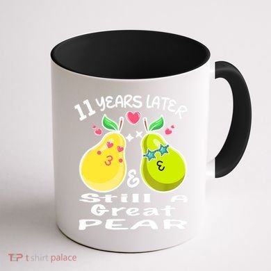Funny Matching Couple 11th Year Wedding Anniversary Coffee Mug back