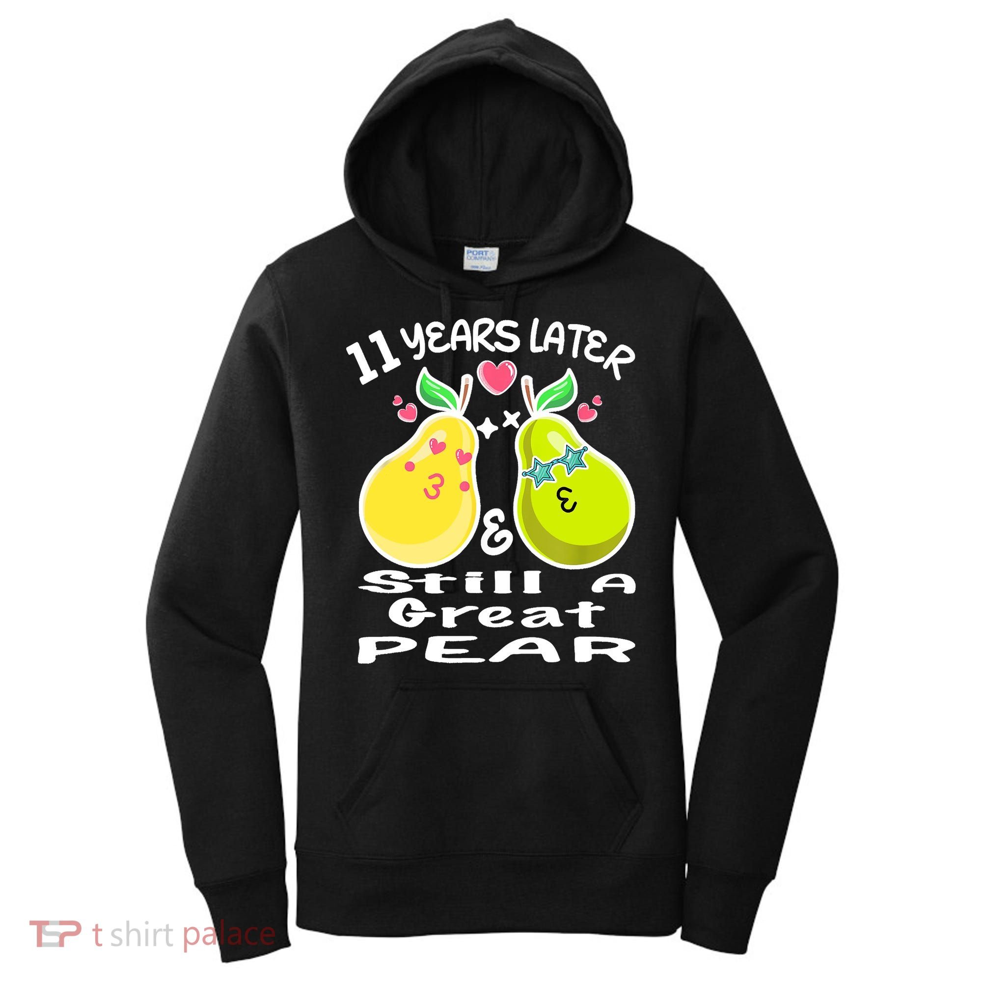 Funny Matching Couple 11th Year Wedding Anniversary Women's Hoodie