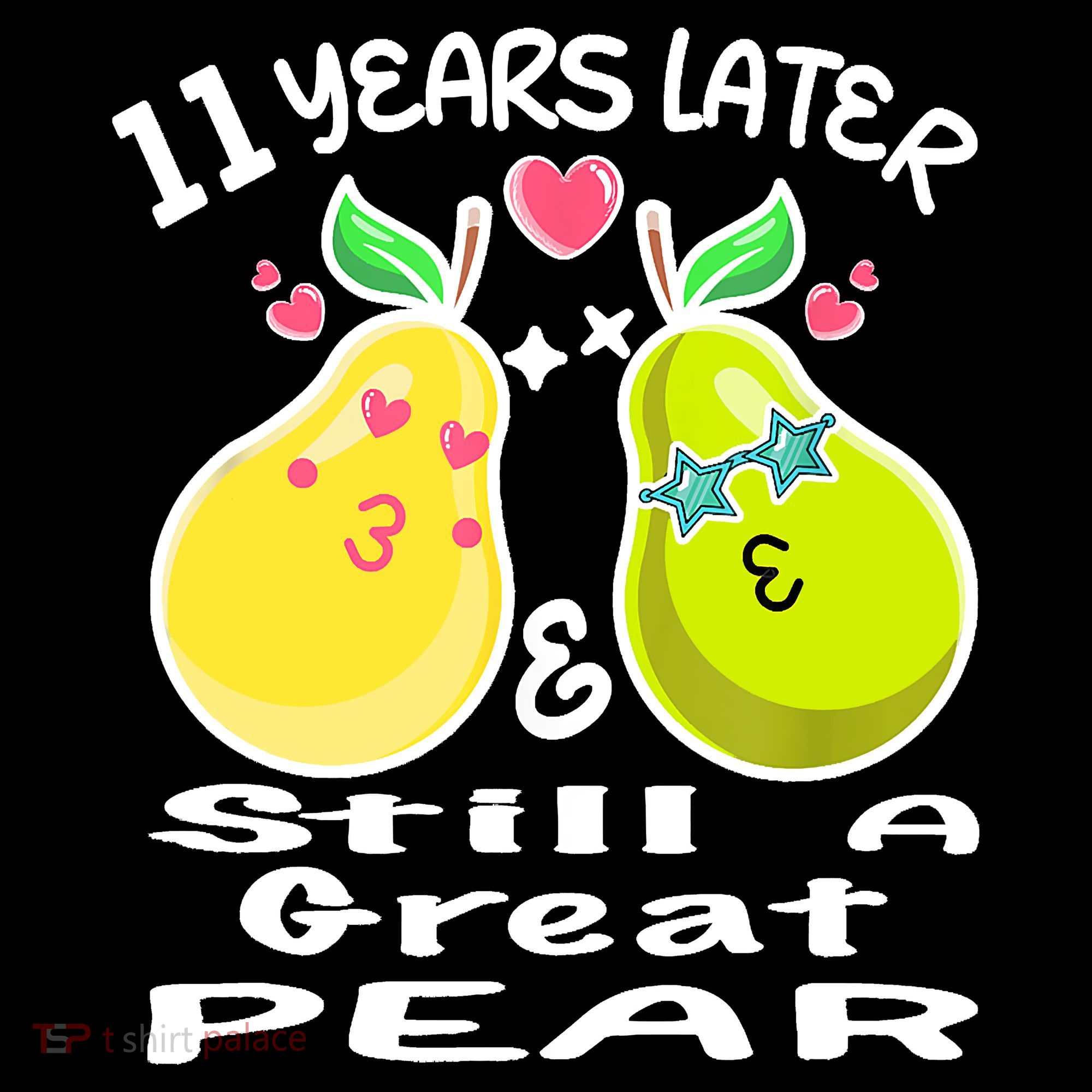 Funny Matching Couple 11th Year Wedding Anniversary Women's Hoodie