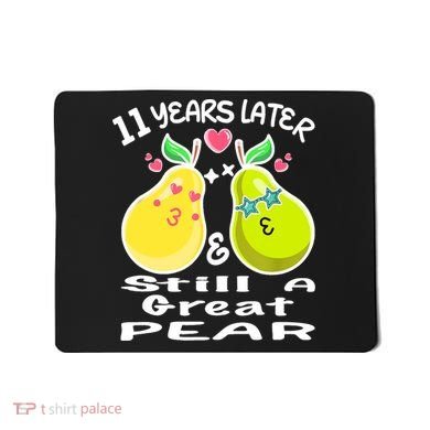 Funny Matching Couple 11th Year Wedding Anniversary Mousepad
