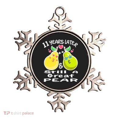 Funny Matching Couple 11th Year Wedding Anniversary Ornament