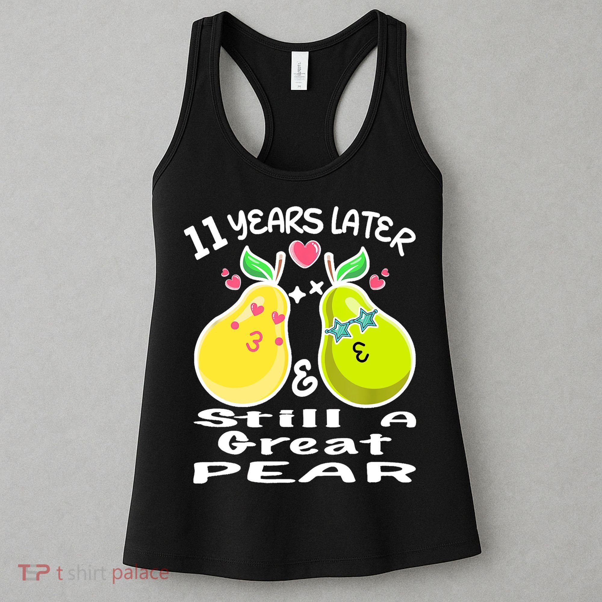Funny Matching Couple 11th Year Wedding Anniversary Women's Tank Top